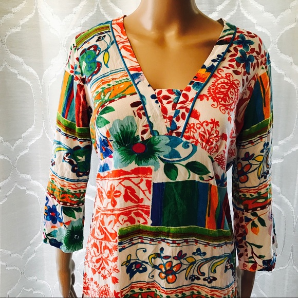 Jams World Henna Garden Long Sleeve Floral Dress - Picture 2 of 5